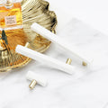Nordic Style Marble Cabinet Door Handle Modern Minimalist White Stone Kitchen Cabinet Drawer Handle
