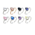 Yihong Luxury 925 Silver Wedding Ring Single Waterdrop Shaped CZ Crystal Stone Classic Pear Cut Design Rhodium for Parties