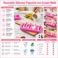 Customized Logo Reusable Silicone Popsicle Ice Cream Mold OEM ODM Food Grade Non Stick Frozen Dessert Maker