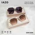 Hot Selling Luxury Trendy Metal Frame Oversized Shades Sunglasses UV400 Stylish Sunglasses for Women