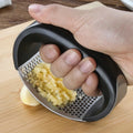 Stainless Steel Garlic Crusher Tools  Kitchen Cleaning Brush Ginger Crusher Manual Garlic Press Set