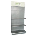 Customizable Single-Sided Supermarket Display Racks Heavy-Duty Adjustable Shelving with Factory Logo Customizable Color Size