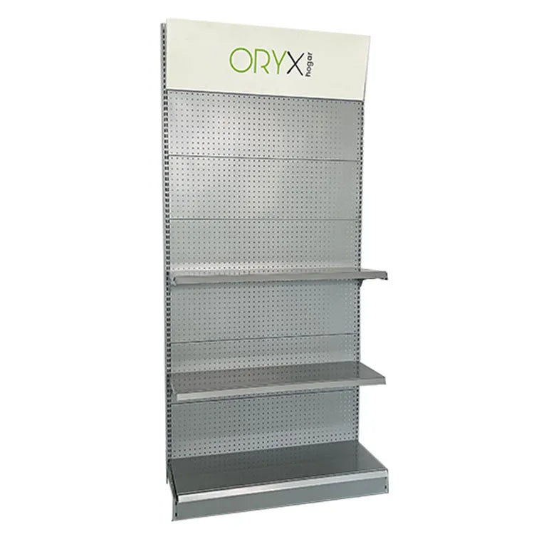 Customizable Single-Sided Supermarket Display Racks Heavy-Duty Adjustable Shelving with Factory Logo Customizable Color Size