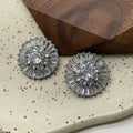 23mm round Zircon Glass Buttons Women's Clothing Accessories with Rhinestone Alloy Shank Style Plating Technique