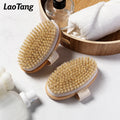 Support OEM/ODM Long Handle Massage Body Brush Exfoliating Wooden Shower Brushes
