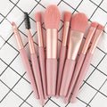 8pcs Red Makeup Brushes Set Foundation Eyeshadow Lip Eyelash Brushes Mini Travel Makeup Tools Gift for Girls Women