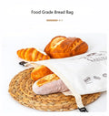 Custom Logo Eco-friendly Food Grade Cotton Bread Storage Bag Reusable Cotton Baguettes Bag with TPU Lining