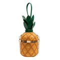 2025 Trendy Fashion Personalized PU Leather Bucket Purse Women Chains Crossbody Bags Novelty Pineapple Shaped Handbags