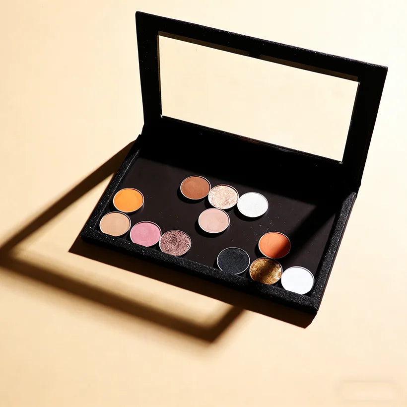 Magnetic Waterproof Eyeshadow Palette with Shimmer & Matte Finishes Mineral Powder Variety of Skin Tones Colors for Makeup