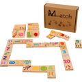 Domino Cognitive Card Digital Enlightenment Teaching for Children Number and Quantity Matching Puzzle Wooden Toy for Children