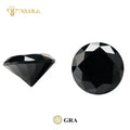 Wholesale Custom Moissanite Round Cut Stones Black Loose Moissanite With Jewelry