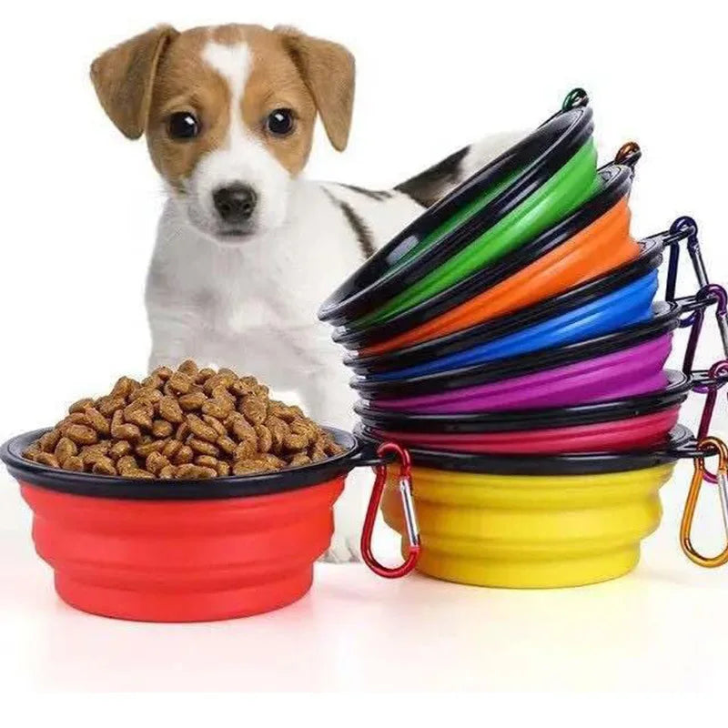 Collapsible Silicone Pet Bowl - Anti-Spill Dog Food and Water Bowl Portable Travel Bowl for Dogs and Cats