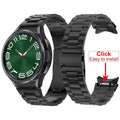 Click Easy-To-Fit Link No Gaps Strap Metal Bracelet Luxury Band for Samsung Galaxy Watch 6 Classic 43/47mm Galaxy Watch 4/5 Pro