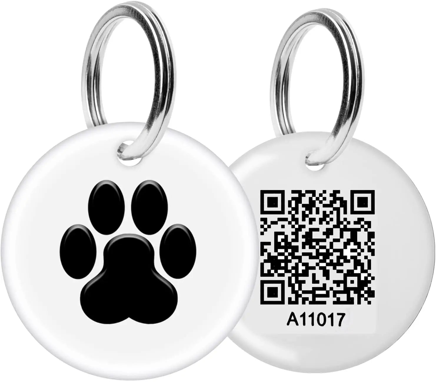 Wholesale  QR Code Pet Id Tag Pet Dog Cat Id Aluminum  Round Shape Charm Dog Tags DIY  Pet Shop Tags