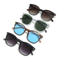 DL Glasses Hot Selling OEM Custom Logo Gold PC Square Sunglasses Outdoor Lightweight Comfortable Men 2025