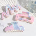 Korean Version of the Fashion Sweet Super fairy Gradient Faint Color Wave Grab Clip All Large Back Hair Clip Hair Accessories