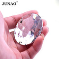 JUNAO Factory Wholesale 52mm Big Size Acrylic Gems Round Flatback Crystal Strass Clear Color Rhinestone for Clothes