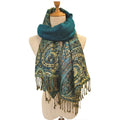 Ethnic Style Jacquard Tassel Pashmina Scarf Spring and Autumn Thickened Large Women's Shawl and Scarf Dual Use