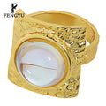 Fine 18k Gold Hammered Gemstone Rings for Women 925 Sterling Silver Fashion Statement Ring Designer Custom Jewelry Wholesale