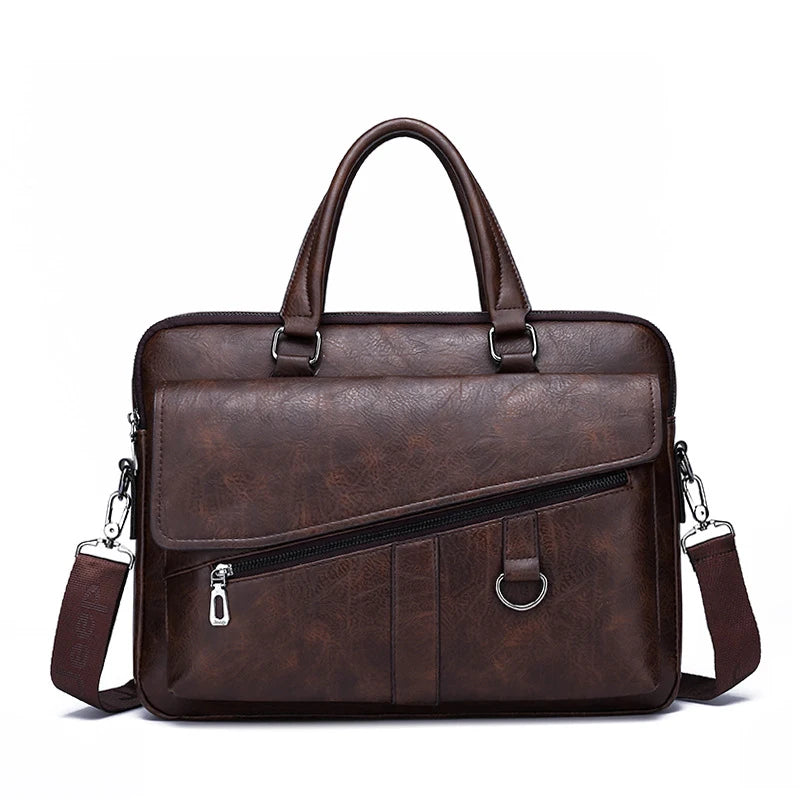 1101 Two Colors Wholesale Custom Logo Business Office Notebook Tote Men PU Leather Laptop Bag