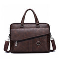 1101 Two Colors Wholesale Custom Logo Business Office Notebook Tote Men PU Leather Laptop Bag MegaBDM
