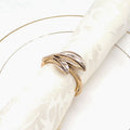 Antique Ancient Gold Leaf Napkin Rings Holder Simple Luxury Metal Design for Wedding Parties Tableware