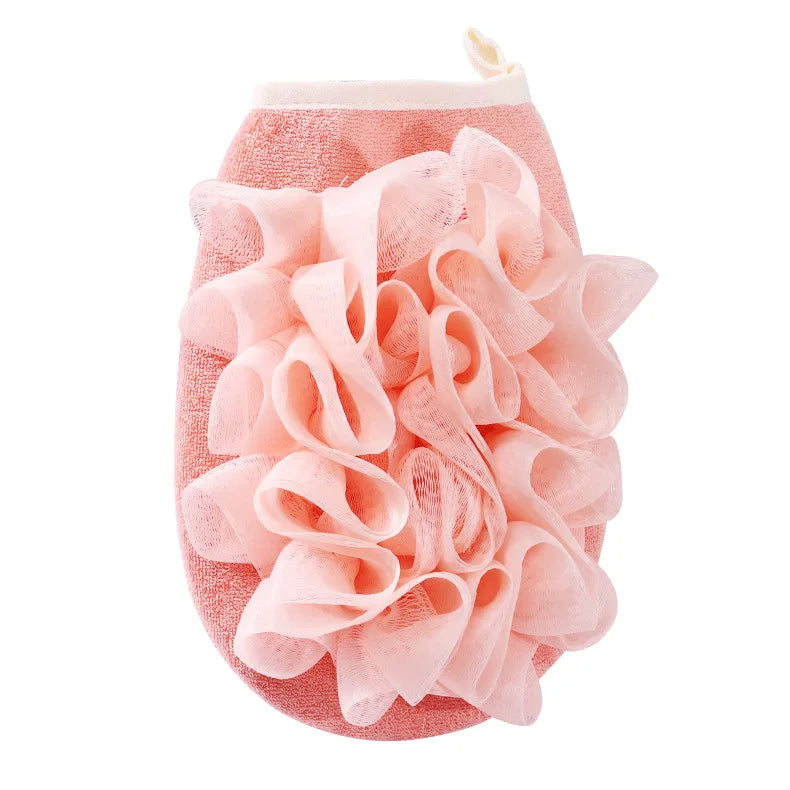 Bath Body Sponge BALL Bath Loofah Scrubbing Gloves Viscore Cotton Sponge Double Side Use