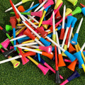 Wholesale Custom Plastic Golf Tees Multi Color Rubber Golf Tees Customized Logo Unbreakable Lightweight 83mm Length