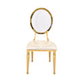 Manufacturer Wholesale Stackable Stainless Steel Modern Outdoor Restaurant Wedding Event Dining Round Back Fashion Chair