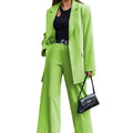 2026 Hot New Arrival Ladies Suits Office Wear Solid Long Sleeve Two Piece Set Casual Suits Set for Women Blazer and Pants Set