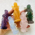 Wholesale Crystal Angel Carving Gift Crafts Natural Hand Carved Crystal Angel Statue or Angel Figures for Decoration