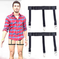 Wholesale Upgrade Adjustable Mens Shirt Stay Holder Black Fabric Foldable Garter Belt for Living Room Use