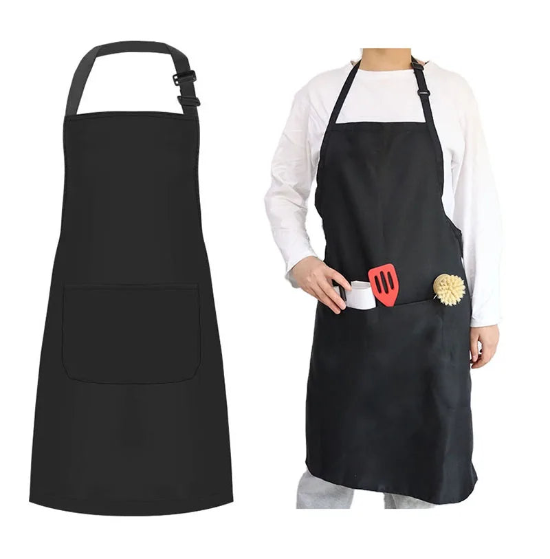 Wholesale Waterdrop-Resistant Adjustable Chef Bib Apron with 2 Pockets Men's & Women's Kitchen & BBQ Cooking Apparel Waist Type