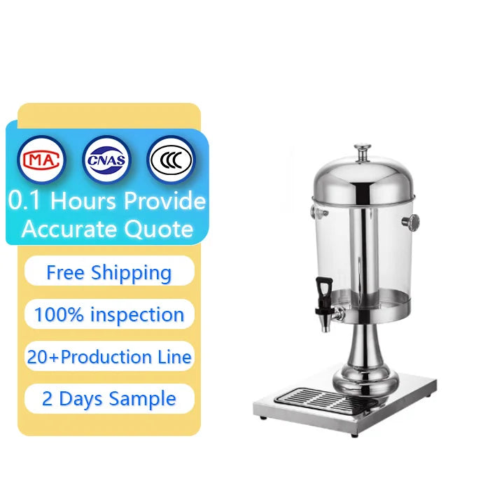 YITIAN Commercial Stainless Steel Soda & Juice Dispenser Portable Self-Service Beverage Rack for Restaurants & Hotels
