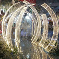 Wedding Arch Romantic Guide Iron Arch with Light Wedding Backdrop Decoration Wedding Arch