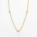 Fenny 18K Gold Plated Tarnish Free&No Fade Designer Fine Versatile Round Zirconia Pendant Stainless Steel Necklace for Women