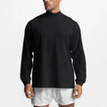 Custom Men's Loose Pullover Gym Sport Oversized Long Sleeve T-Shirt Stand Dollar Print Blank Running Print Design