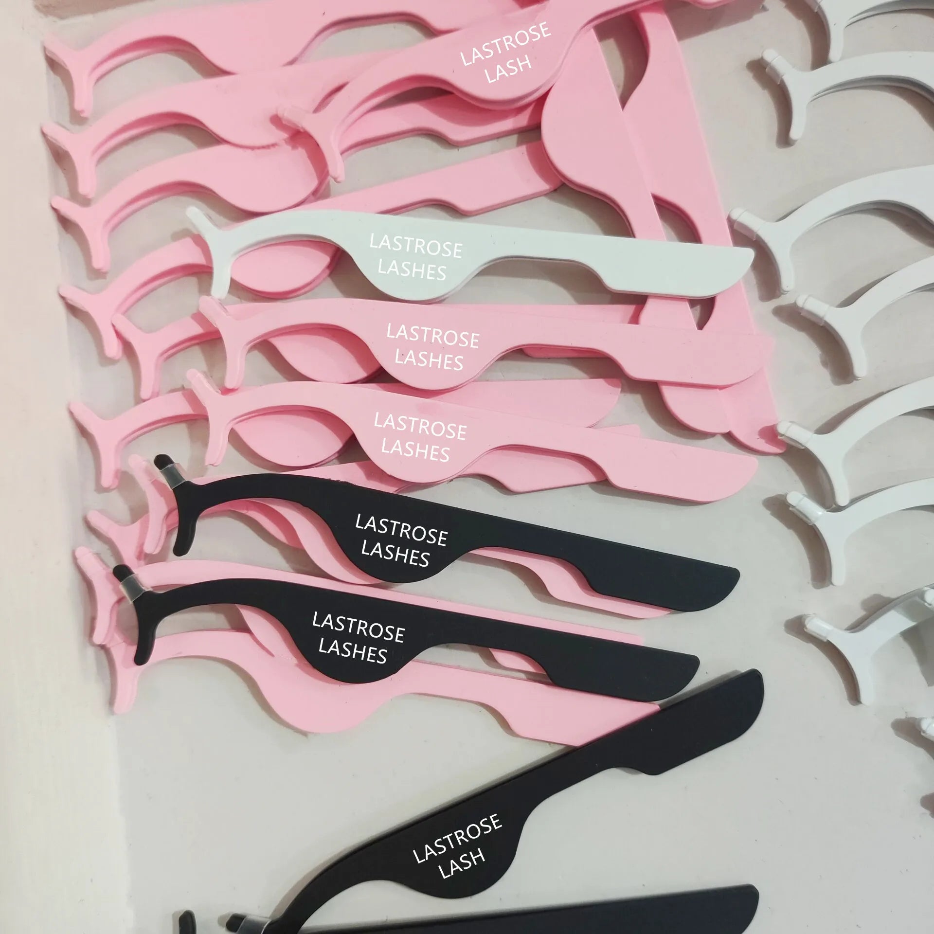 Make  Your Own logo Eyelash Tweezers Stainless Steel False Eyelash Applicator Private Label Eye Makeup Tools
