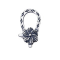 Wonderfit Handmade Flower Shape Silver Clasp Oxidized Sterling 925 Lobster Claw Clasps for Bracelet End Connecting