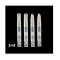 1ml Empty White Beauty Tooth Pen Plastic Rotating Brush Pen Nail Polish Oil Bottle for Gel Liquid Foundation