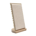 Wholesale Live Props Simple Solid Wood Velvet Necklace Display Rack Custom Jewelry Display Stand