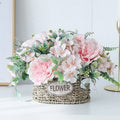 Wholesale Artificial  Silk  Peony Hydrangea Flowers Bundle Home Wedding Decoration Table Centerpieces