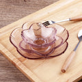 Hot Sell Hammer Japanese Pink Sakura Design Small Glass Sauce Dish Set