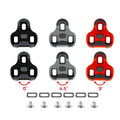 Road Bicycle Pedals Cleat Self-locking 0/4.5/9 Degree TPU Material Black/Red Color Cycling Shoes Cleats Pedal Clip Compatible
