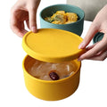 Reusable Safe Silicone Round Kids Food Container BPA Free Leakproof Silicone Bento Lunch Box with Lid