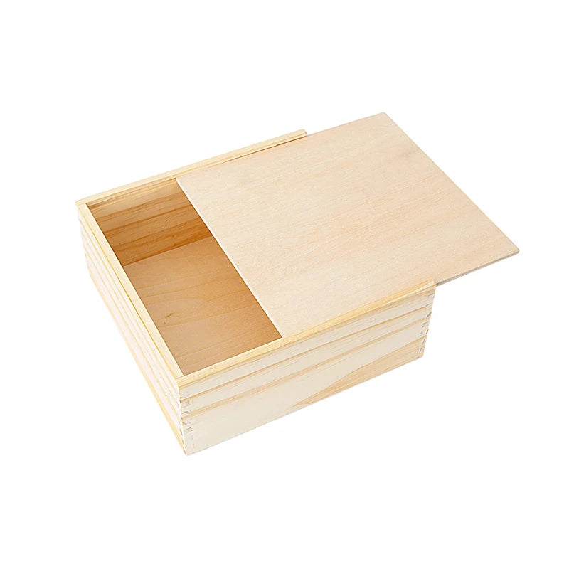 Factory Custom Pine Wood Gift Box with Sliding Lid Packaging Box MegaBDM