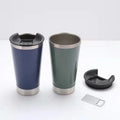 2022 New Insaluted Vacuum Double Wall Stainless Steel Tumbler Cup 16oz Mug Coffee Beer Thermos With Beer Opener
