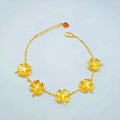 Dubai Jewelry Gold PlatedBoutique Clover Bracelet Exquisite Craftsmanship Gold Plated Clover Bracelet Ladies Jewelry