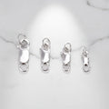 Jewelry Accessories Findings S925 Silver Rectangle Lobster Clasp for DIY Women Bracelet Necklace Making