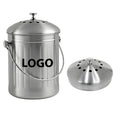 Customizable LOGO Indoor Household Stainless Steel Countertop Kitchen Compost Bin With Lid